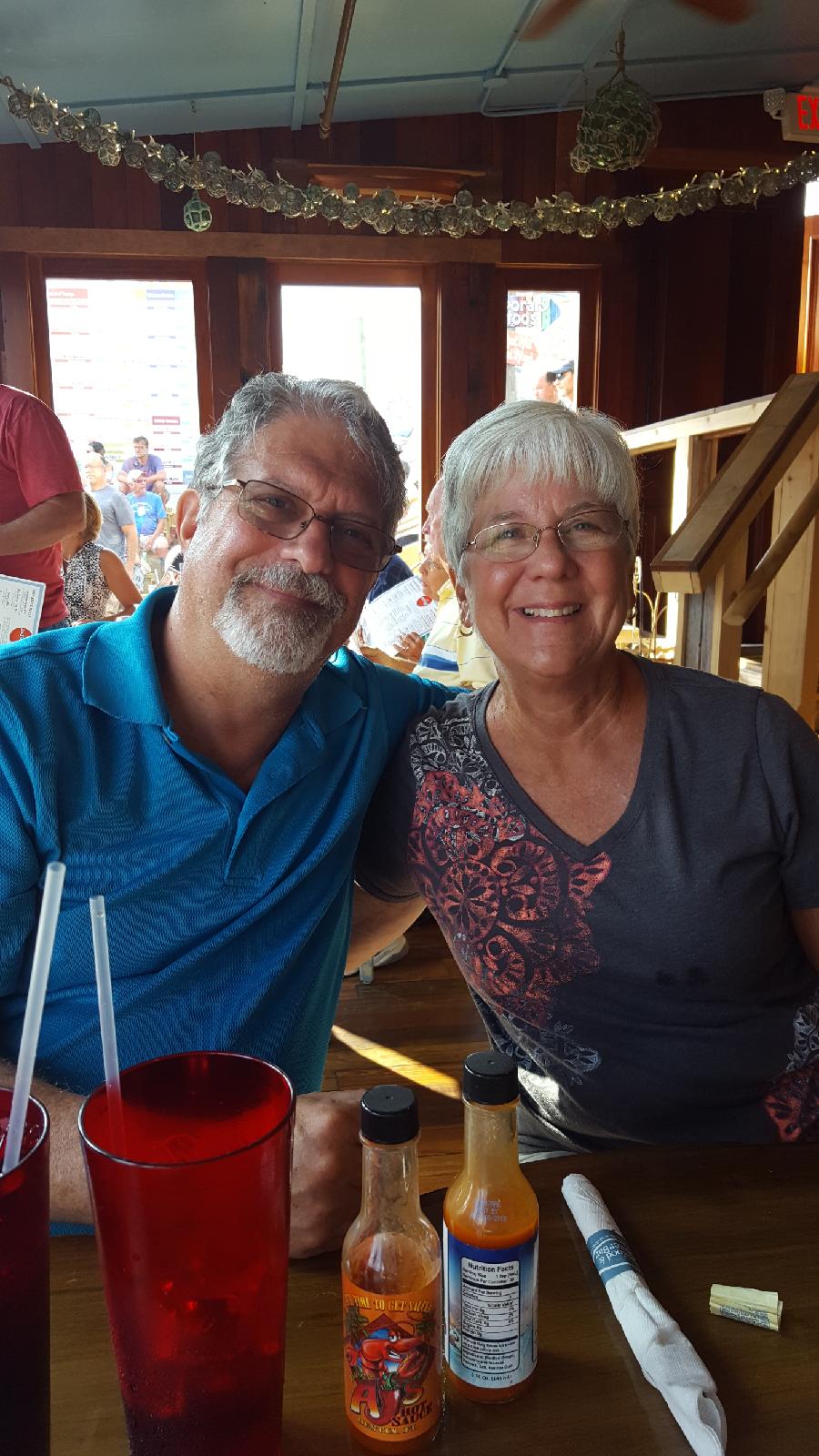 A good marriage is the spice of life (notice the hot sauces!). Love.